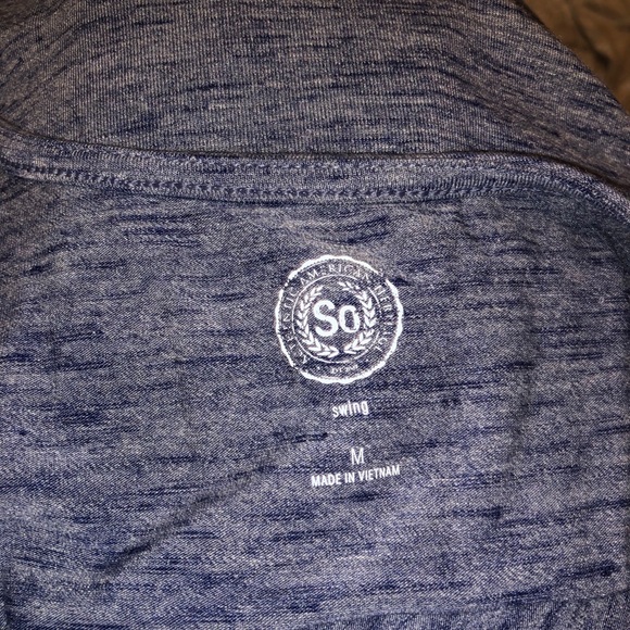 Blue Long Sleeve Swing Dress with Cris-Cross Neck - Picture 5 of 8